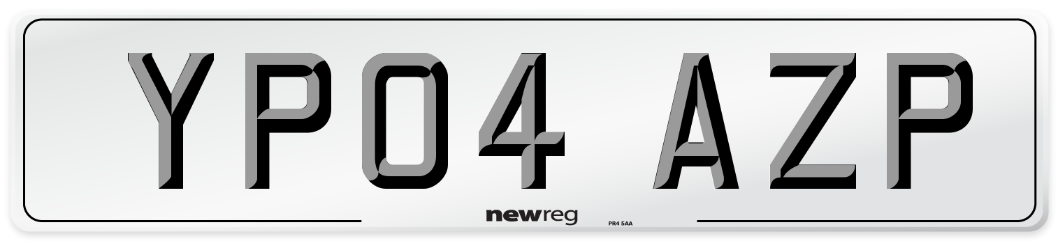 YP04 AZP Number Plate from New Reg